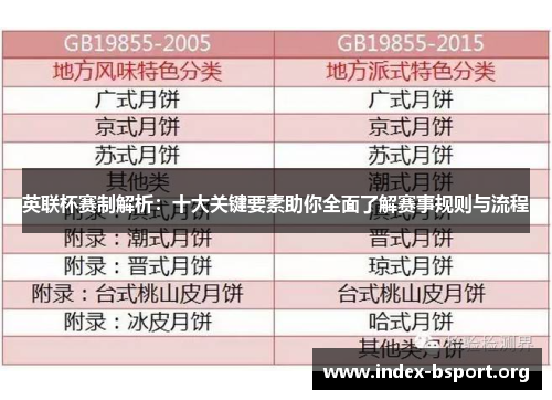 英联杯赛制解析：十大关键要素助你全面了解赛事规则与流程